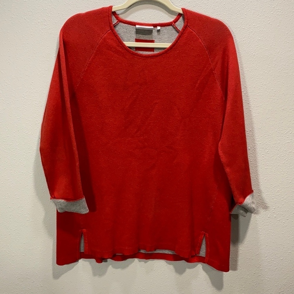 5 for $25‎ FOIL sweater red orange